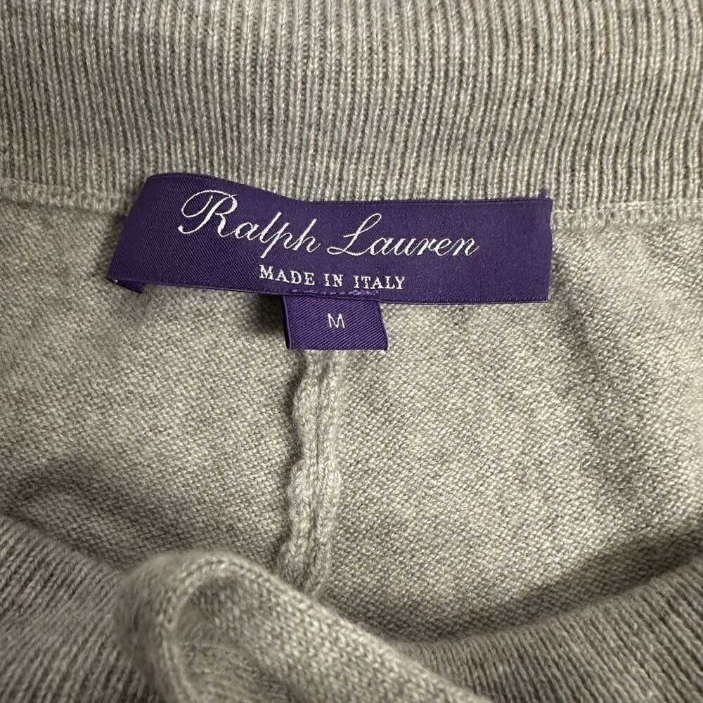Ralph Lauren Purple Label Collection Women’s Cashmere Jogger Pants Gray Italy M - Picture 13 of 15